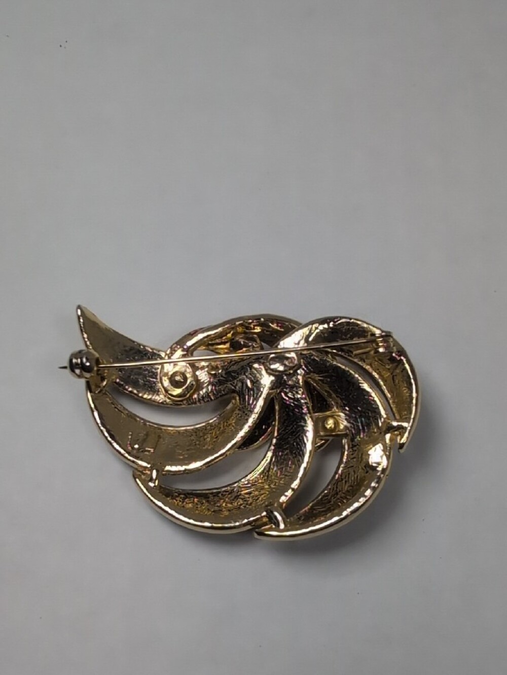 Vintage Modernist Crescent Statement Brooch - Picture 3 of 5